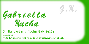 gabriella mucha business card